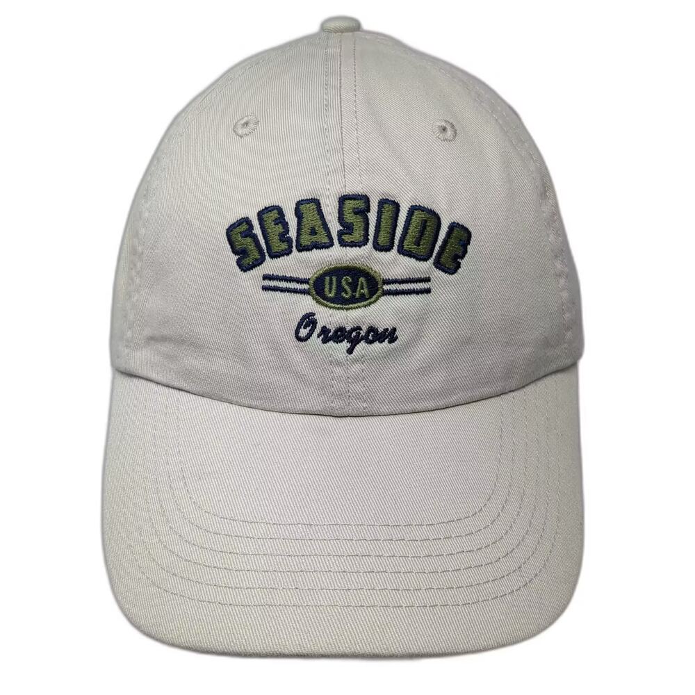 Cameo Seaside Oregon Baseball Cap Beige OS Strapback Embroidered Travel Hat